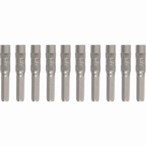 Wiha Tools 75653 System 4 Metric Nut Setters Micro Bits, 4 mm Drive, 2.5 mm x 30 mm, 10 Pk.