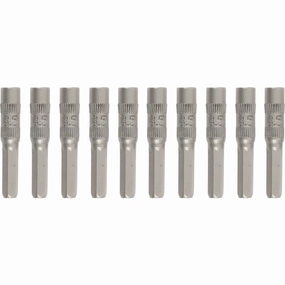 Wiha Tools 75655 System 4 Metric Nut Setters Micro Bits, 4 mm Drive, 3.5 mm x 30 mm, 10 Pk.