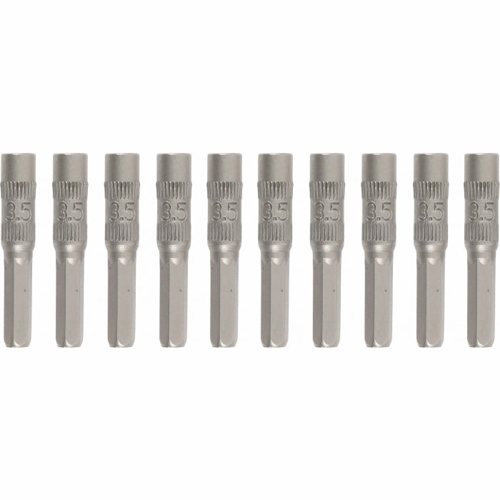 Wiha Tools 75658 System 4 Metric Nut Setters Micro Bits, 4 mm Drive, 5.0 mm x 30 mm, 10 Pk.