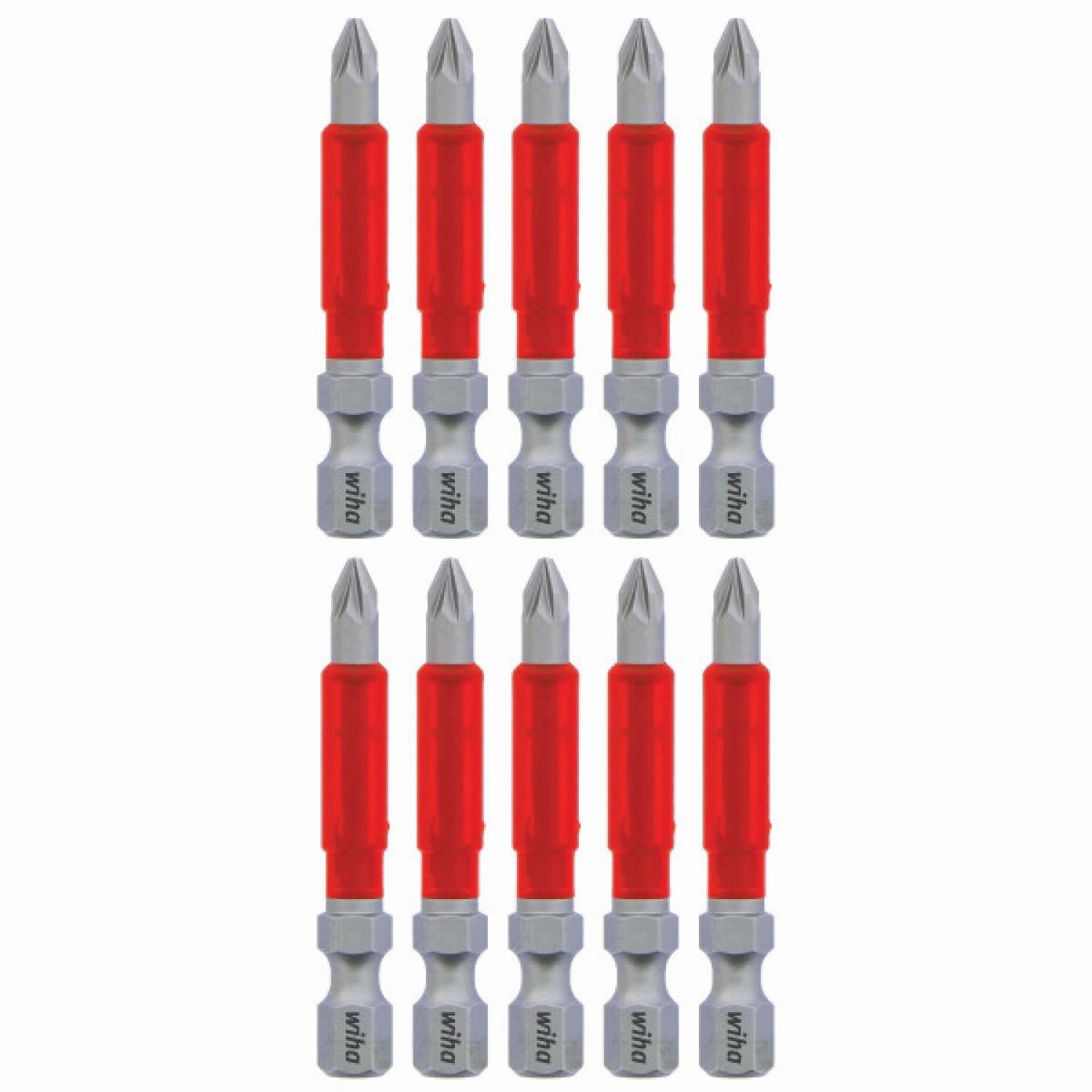 Wiha Tools 76548 MaxxTor Impact Bit Pozidriv #1 x 49mm - 10 Pack
