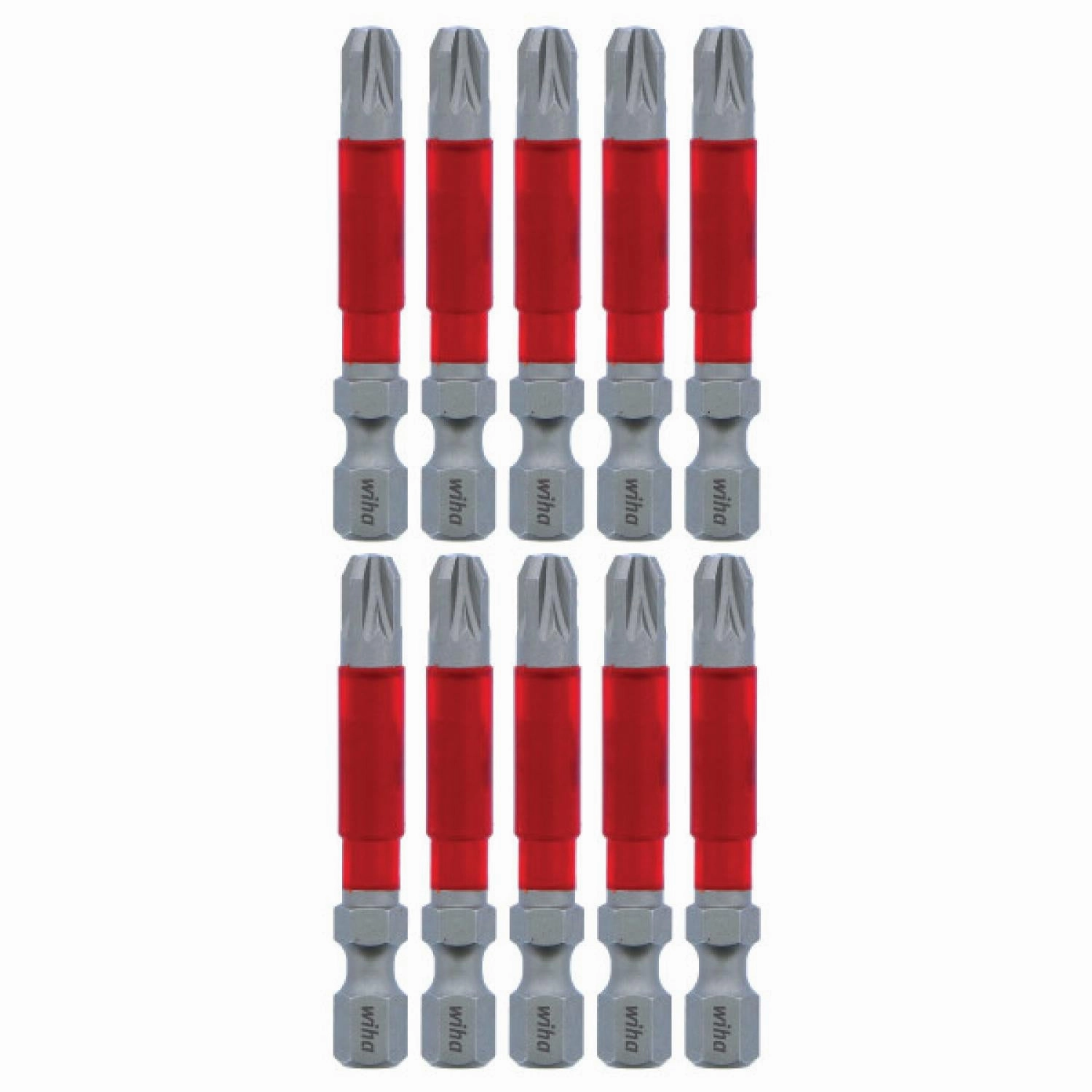 Wiha Tools 76550 MaxxTor Impact Bit Pozidriv #3 x 49mm - 10 Pack