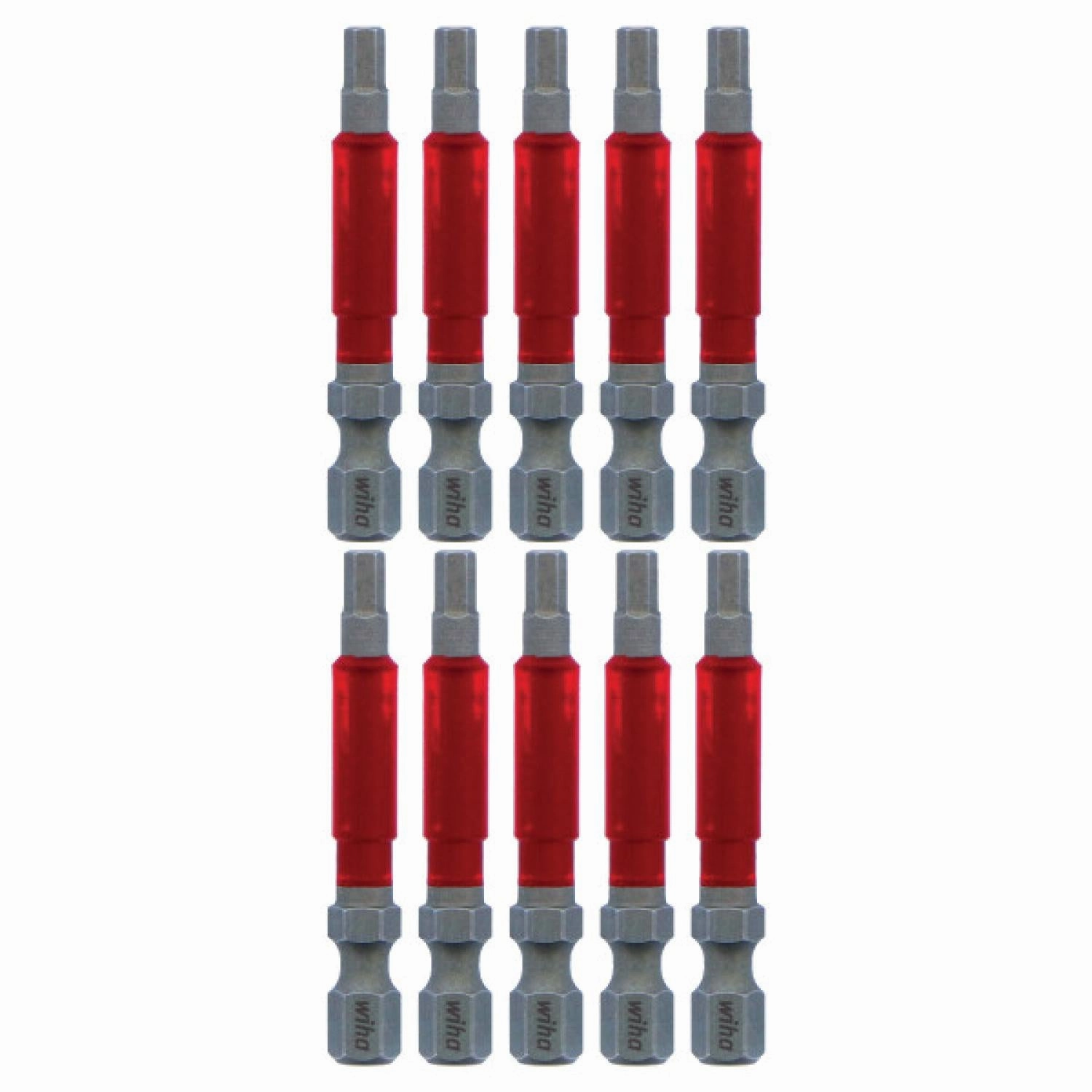 Wiha Tools 76571 MaxxTor Impact Bit Hex 9/64" x 49mm - 10 Pack