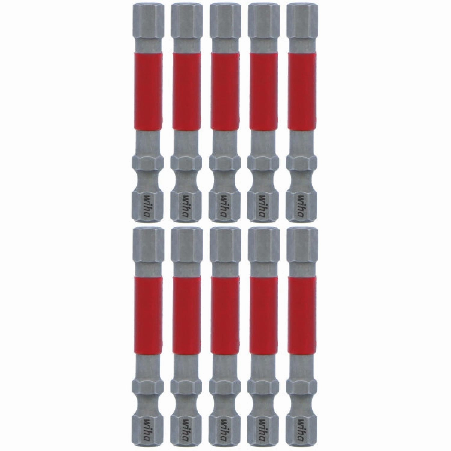 Wiha Tools 76575 MaxxTor Impact Bit Hex 1/4" x 49mm - 10 Pack