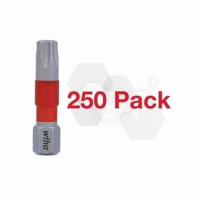 Wiha Tools 76589 Impact Insert Bit TORX T30, Pack of 250 Bits