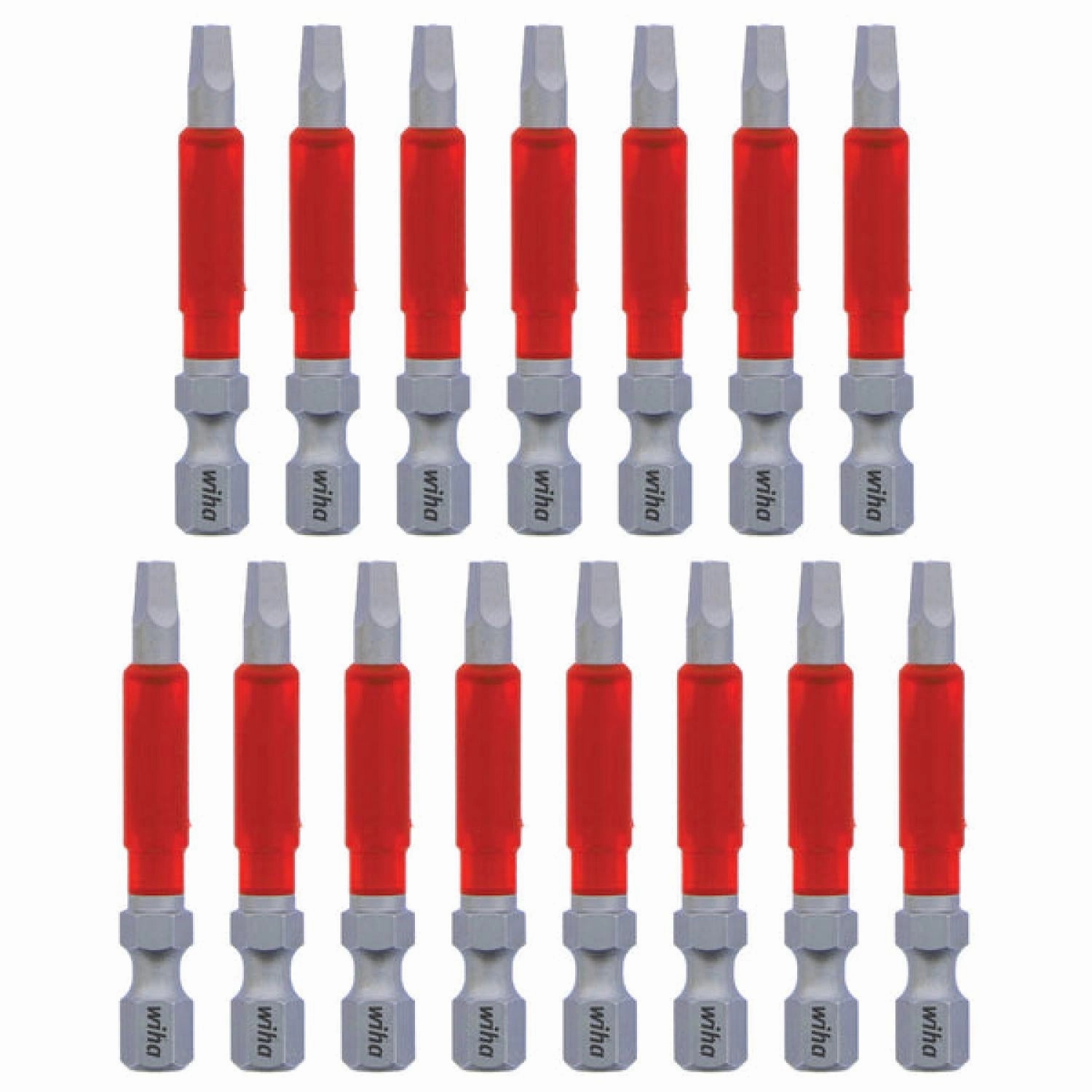 Wiha Tools 76645 MaxxTor Impact Bit Square #2 - 49mm - 15 Pack