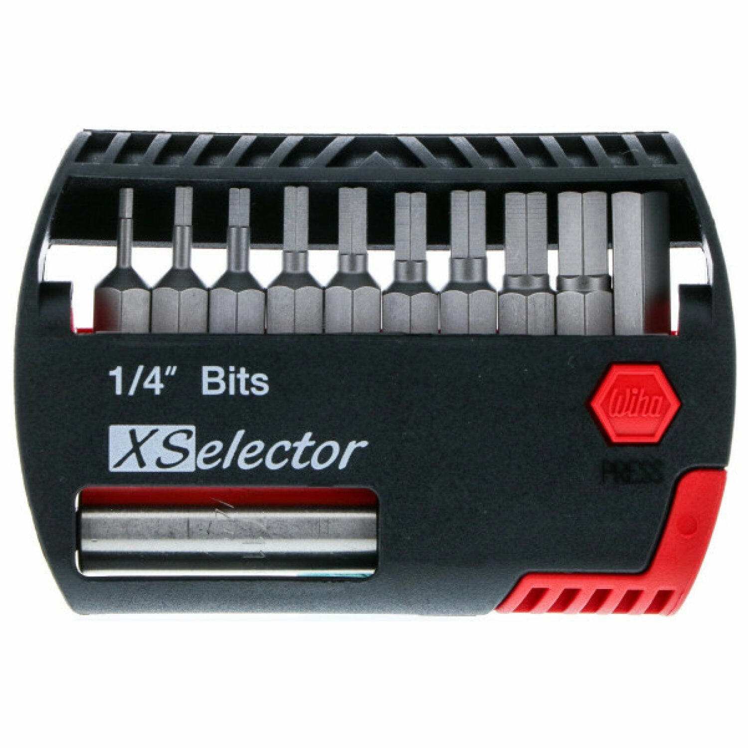 Wiha Tools 79446 11 Piece Hex XSelector and Magnetic Bit Holder Set - 1/16" - 1/4"