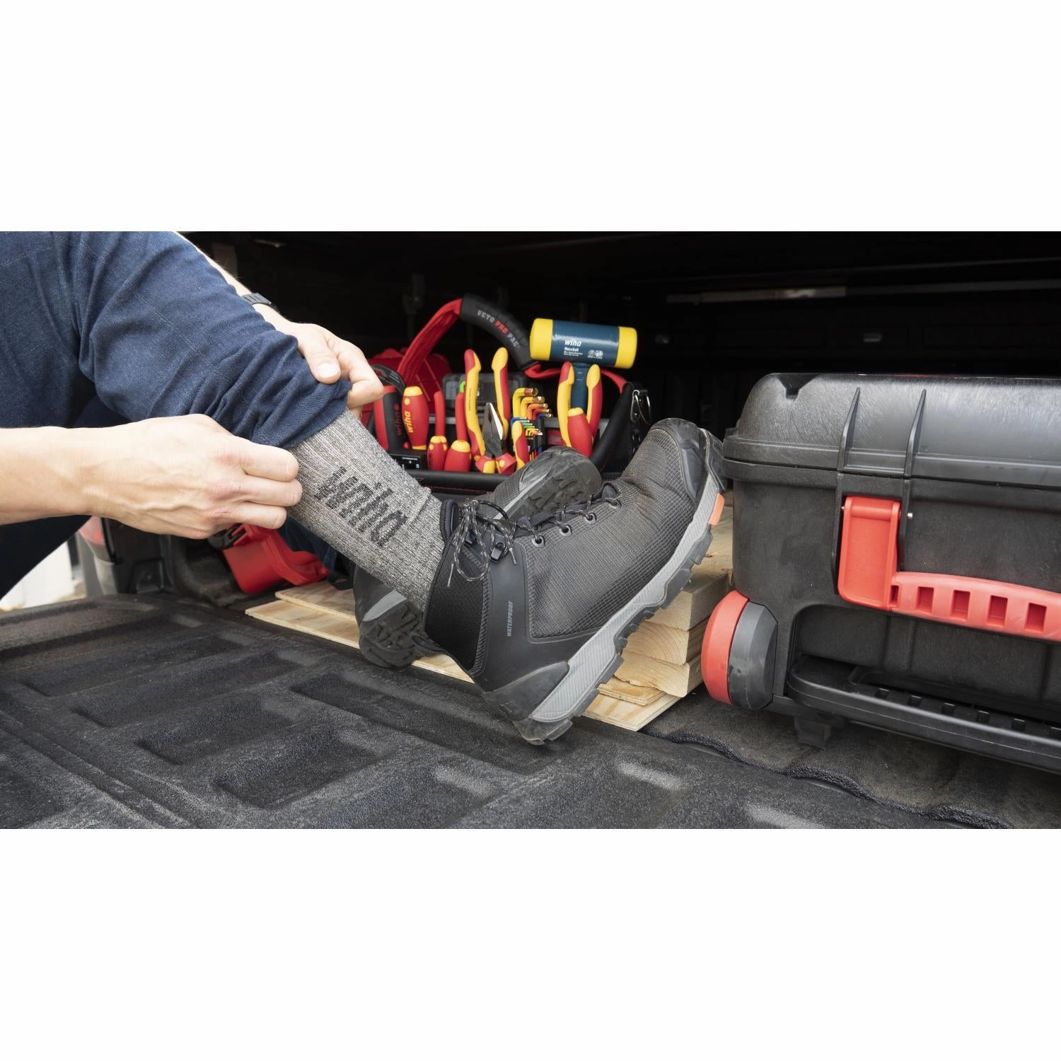 Wiha Tools 91710 Wool Socks Grey One Size (2 Pack)