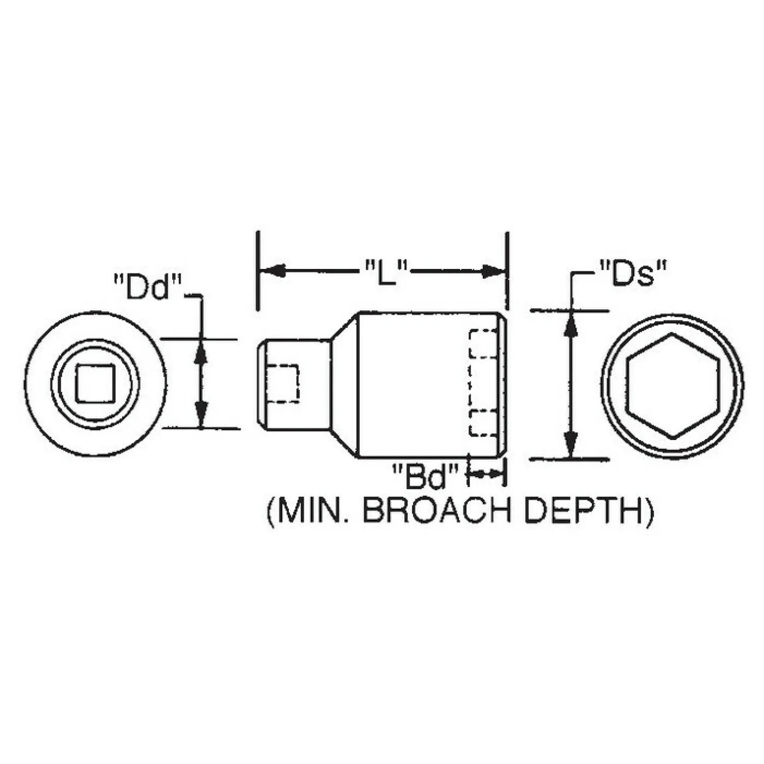 Wright Tool 67H44  3/4" Drive 12 Point Standard Impact Socket - 1-3/8"