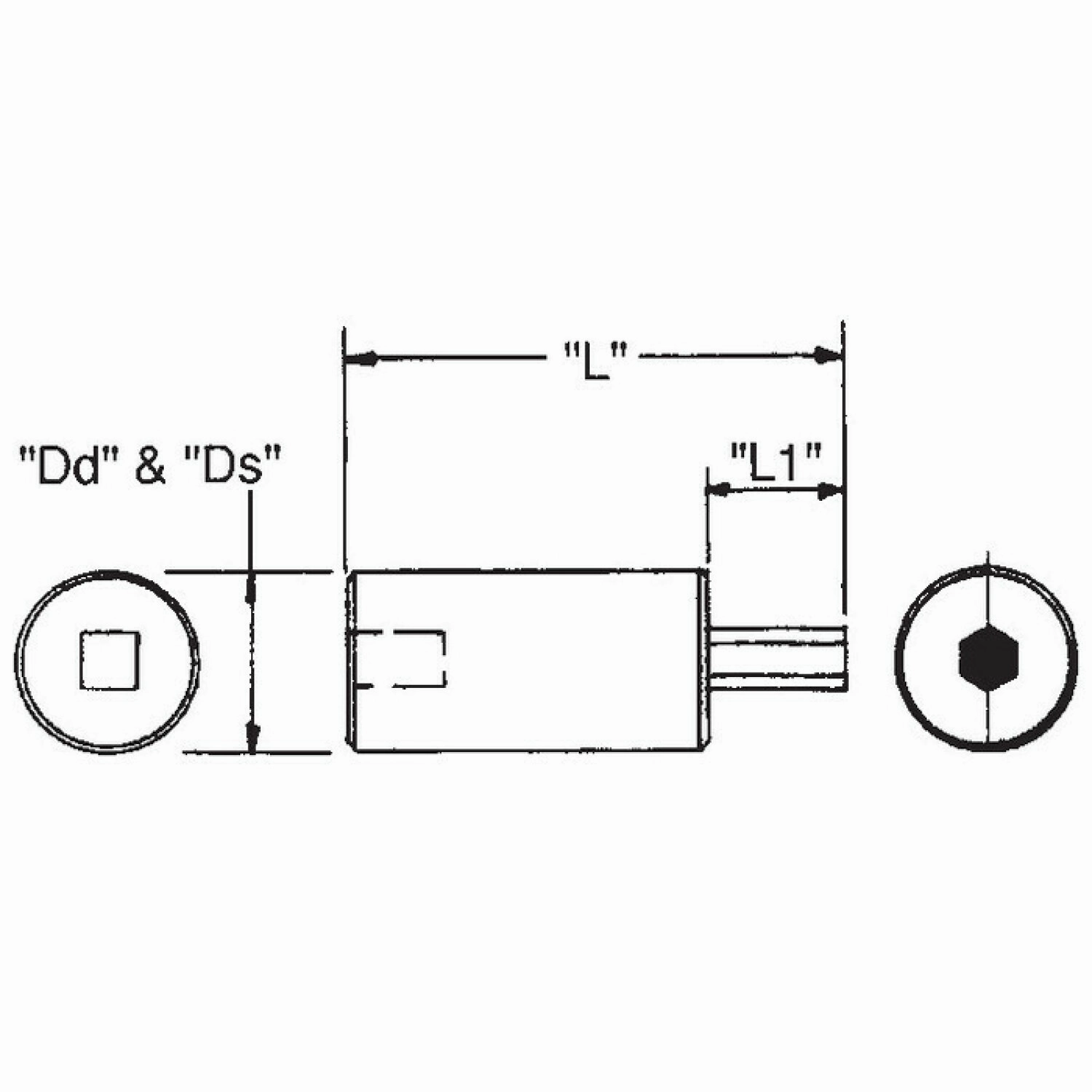Wright Tool 2273 1/4" Drive Square Bit (Robinson) Socket w/Standard Bit - R3