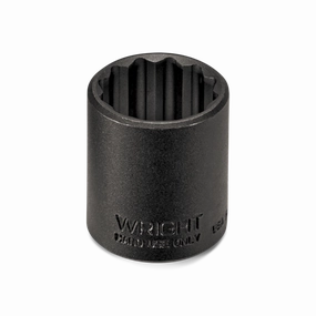 Wright Tool 34034 1/2" Drive 6 Point Standard Black Industrial Socket - 1-1/16"