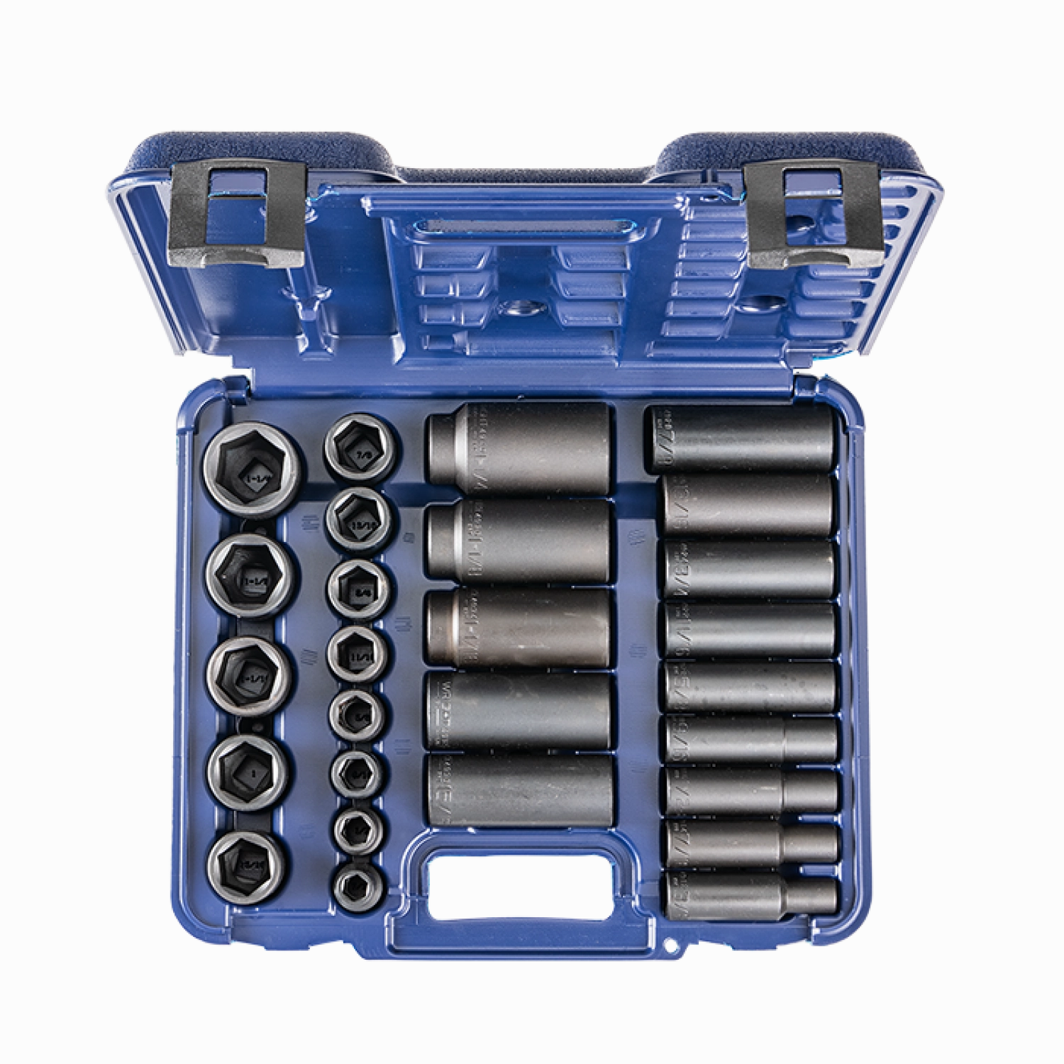 Wright Tool 40715-MC Impact Socket Set 27 PC, 6 Pt. Standard & Deep SAE