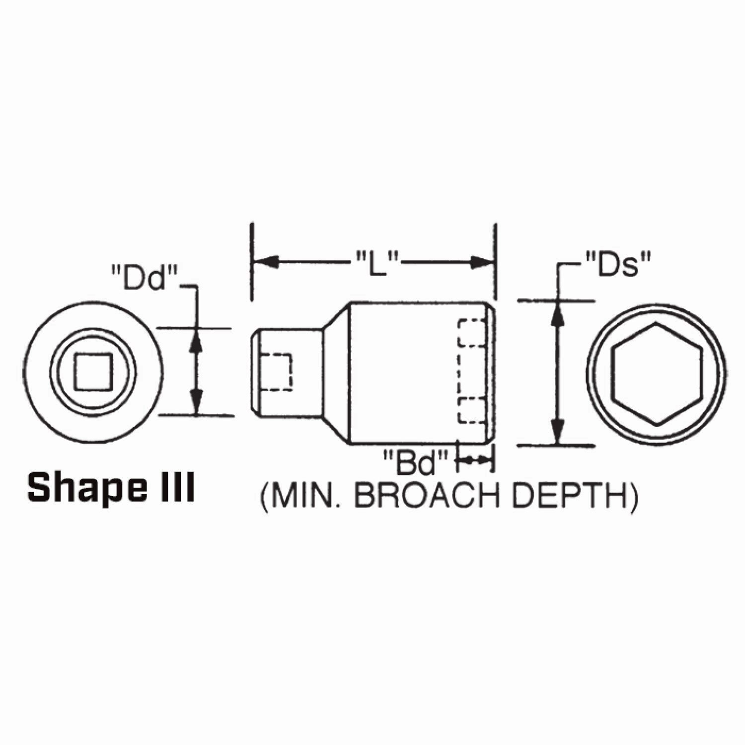 Wright Tool 85844 2-1/2" Drive 6 Point Standard Impact Socket - 5-1/2"